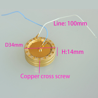 Cartouche à condensateur pour Microphone, grand diaphragme, couleur or, 34mm, plaques isolées, accessoires de Capsule