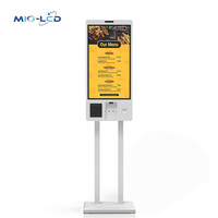 Kiosque de commande en libre-service Full HD 32 pouces avec lecteur de codes-barres pour supermarché