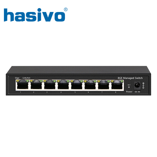 8 Port Gigabit Managed Switch Managed Ethernet Switch with 8 Port 10/100/1000M VLAN