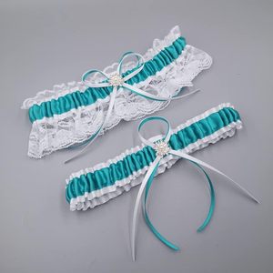 Lowosaiwor <span class=keywords><strong>Ensemble</strong></span> de jarretelles de mariée en satin, taille unique (15-23 pouces), pour femme, lavage à la main uniquement - Product Image 3