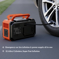 Station d'alimentation portable Lithium-ion à onde sinusoïdale pure, pompe à air, gonfleur de pneus, affichage numérique LED, pour extérieur, direct usine OEM/ODM