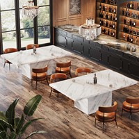 Table à manger rectangulaire en bois robuste de marque, 6 places, avec structure en métal renforcé pour une utilisation stable à la maison