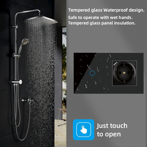 Presa Intelligente Schuko EU con USB Type-C + Interruttore Luce Touch, Controllo Remoto WiFi, Comando Vocale Alexa/Google, Pannello in Vetro - Product Image 4