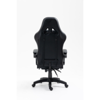 Chaise de bureau ergonomique réglable en similicuir PU, style course chinois, noir camouflage, pivotante avec repose-pieds, personnalisable, économique, échantillon