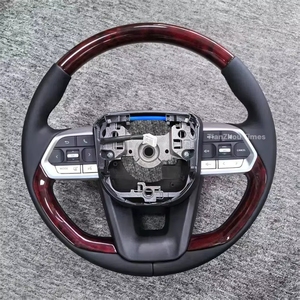 Volante de Cuero y Madera Compatible con Hilux, Fortuner, Camry, Land Cruiser, GR Corolla, Hiace 86, Mark <span class=keywords><strong>X</strong></span>, Prado 120, <span class=keywords><strong>Yaris</strong></span> - Product Image 2
