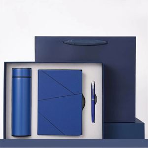 Set de Regalo Ejecutivo de Lujo Personalizado de 3 Piezas: Cuaderno Premium con Bolígrafo y Termo para Recuerdos de Boda - Product Image 1