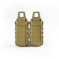ActionUnion 2x caja Mag de fijación rápida doble táctico rápido carcasa dura bolsa de revista Molle funda 9mm soporte para SMG táctico