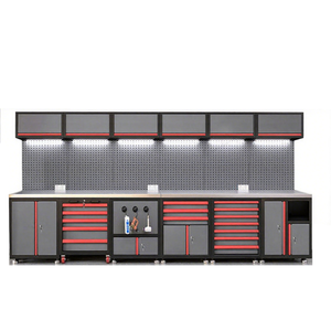 Armoires d'atelier modulaires robustes personnalisables à 12 tiroirs, sur roulettes, étanches, en acier, antivol et résistantes à la rouille pour le rangement d'outils - Product Image 1