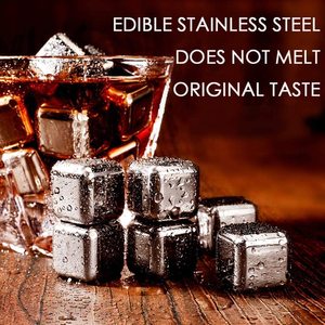 Piedras Enfriadoras de <span class=keywords><strong>Vino</strong></span> y Whisky Reutilizables de Acero Inoxidable 304 con Pinzas y Caja de Almacenamiento, Mini Cubitos de Hielo - Product Image 5