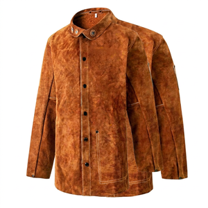 เสื้อแจ็คเก็ตเชื่อมทนความร้อนโพลีเอทิลีนแบบหนา แขนยาว 300C-500C ชุดป้องกันไฟพร้อมชุดป้องกันระบบหายใจระดับแพ็ค - Product Image 1