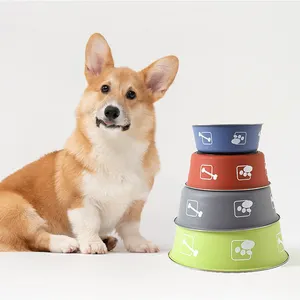 Può essere personalizzato Multi colore Pet Print ciotola in acciaio inox scarico ciotola per cani