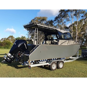 Voilier de 25 pieds avec moteur de 250 ch, bateau en aluminium à grande vitesse avec hardtop étendu pour la pêche en haute mer - Product Image 1