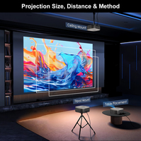 Projecteur Everycom HQ11W 3600 ANSI natif 1080p Home Cinema avec Android 15.0 Mise au point automatique