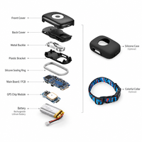 Localizador GPS de Alta Precisión para Perros con 4G LTE, AGPS, LBS, Beidou, 800mAh, Alarma SOS, Escucha de Voz, Historial de 90 Días, Tarjeta SIM