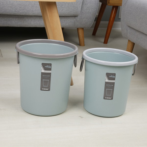 Yongxing Plastic Trash Can 8L Cylindrical <b>With</b> <b>Lid</b> Indoor Use Sorting Waste Bin - Product Image 1