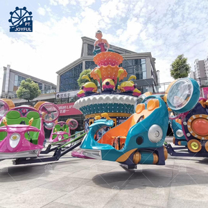 Équipement de carrousel de grande roue en fibre de verre d'intérieur Blue Star Ride pour maisons de jeu dans les parcs d'attractions, les parcs d'aventure et les jardins - Product Image 1