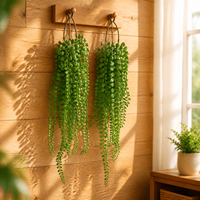 Plantes de fougère artificielles réalistes, fabriquées à la main; buisson de verdure synthétique en plastique pour