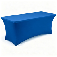 Nappe rectangulaire extensible personnalisée pour salon professionnel, publicité, housse de table en spandex