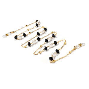 Mode perle masque chaînes lunettes chaîne pour femmes rétro métal lunettes de soleil longes lunettes cordon titulaire cou sangle - Product Image 5