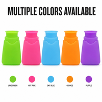 Bouteille de voyage en silicone HM-47 OEM ODM, anti-fuite, compressible, approuvée par la TSA, tube rechargeable pour shampoing, lotion, articles de toilette