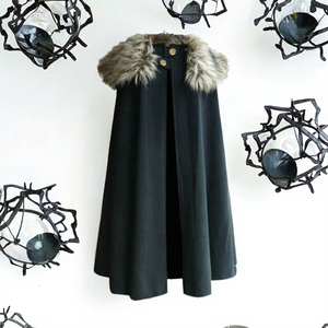 Mantello Invernale Medievale da Uomo con Collo Spesso, Cappa per Cosplay LARP Vichingo Cavaliere, Cappotto Gotico Retrò da Donna, Costume di Halloween - Product Image 2
