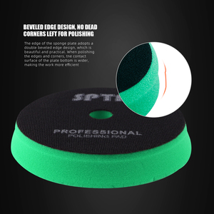 SPTA 5''/6'' T120 Tampon de polissage en mousse verte à coupe lourde pour polisseuse de voiture DA/RO/GA pour éliminer les rayures 1200/1500 #   Marques de disques abrasifs - Product Image 6