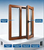 Venta Directa de Fábrica, Ventanas Abatibles Horizontales Modernas de UPVC, Doble Acristalamiento, Vidrio Templado, Resistentes al Viento, Garantía de 5 Años