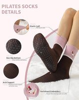 Yoga-Grip-Socken Rutschfeste Anti-Rutsch-Pilates-Socken mit Eigenem Logo Atmungsaktiv für Frauen Barre