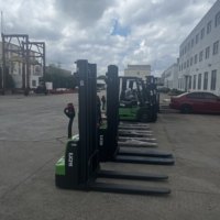 Chariot élévateur transpalette électrique 1,5 tonne, robuste, à batterie, centre de charge 300 mm, vitesse de déplacement 4 km/h, pour usine