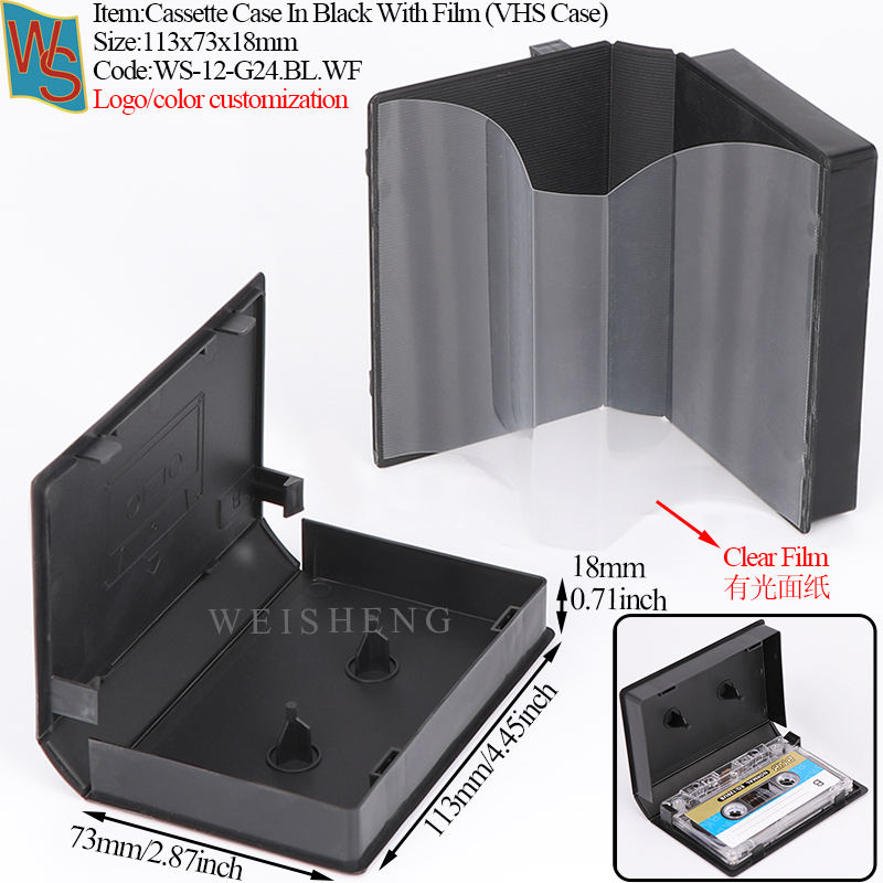 Cassette Tape Case With Film G24 -Black