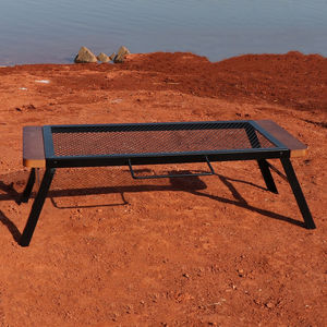 OEM ultraléger Corée Pliante Anti-brûlure Manche en bois Maille métallique Fer Pique-nique Barbecue Pliable Camp Bbq Grill Table - Product Image 1