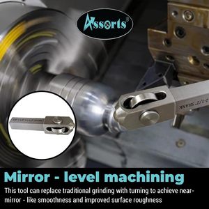 Ateoria Mini Lathe Burnishing Tool 5/8 In Shank Mirror Finish <b>Roller</b> For Cnc And Manual Lathes Steel <b>Metal</b> Polishing - Product Image 3