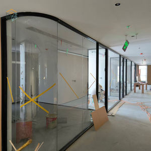 프레임리스 투명 초협소 유리 파티션 벽 남자-사무실 부문 10mm 12mm 용 풀뷰 유리 벽 파티션 - Product Image 4