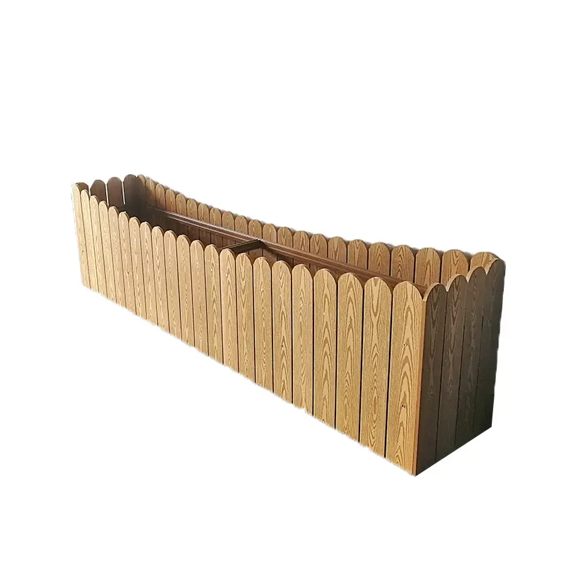 Senlue Fabbrica Speciale di Disegno di Plastica di Legno Composito Pentola Scoperta Wpc Contenitore di Fiore per il Giardino