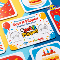 Carte NFC personnalisée éducative, jeu de cartes Spot It Flipped, jeu de cartes à jouer en papier, jeu de poker, carte-cadeau pour enfants