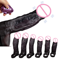 ORALSX European <strong>Best</strong>-<strong>Selling</strong> Ultra Soft Vibrating Penis Cover 10 Speed Vibration Male Enlargement <strong>Sleeve</strong> Hollow Dildo for Men