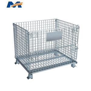 <span class=keywords><strong>Cage</strong></span> de stockage de marchandises pliable et empilable en acier galvanisé robuste - Product Image 5