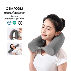 YUE RISE Coussin de <span class=keywords><strong>voyage</strong></span> pour le cou et soutien lombaire, portable, convertible, léger, flexible, en mousse à mémoire de forme, avec structure cylindrique en plastique - Product Image 1