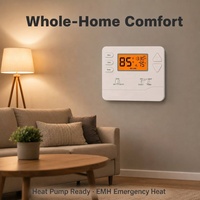 Thermostat de pièce pour pompe à chaleur, vanne O-B, contrôle numérique 2H/1C, chauffage et refroidissement, 24VAC, pour maison résidentielle