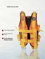 Gilet de sécurité le plus vendu en usine avec cadre dorsal intégré pour bouteille de gaz, équipement de plongée municipal et d'ingénierie en nylon