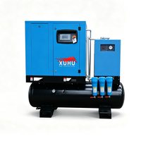 Kompresor Udara Sekrup 7.5KW Grosir Pabrik dengan Tangki 300L Tekanan 7-13Bar Bersertifikasi CE Bertenaga AC Stasioner