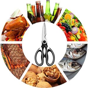 Ciseaux de cuisine multifonctionnels en acier inoxydable pour usage domestique quotidien, coupe-os de poulet et de poisson, ouvre-barbecue, vente en gros - Product Image 4