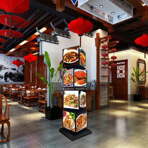 Factory Direct Cubic Display <strong>Rotating</strong> <strong>Light</strong> <strong>Box</strong> with Hanging Installation for Presenting Menus - Product Image 6