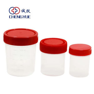 Tubo de recolección de orina transparente desechable de 120ML, taza de muestra de orina estéril, contenedor de taburete de prueba con cuchara - Product Image 1