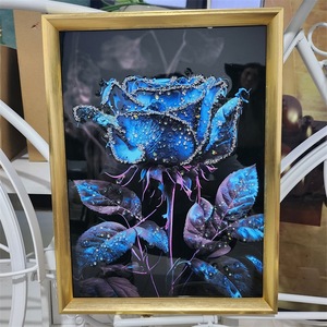 Salon décoration fleur Ginkgo feuille cadre mur Art photo avec diamants cristal porcelaine Art diamant <span class=keywords><strong>peinture</strong></span> - Product Image 3