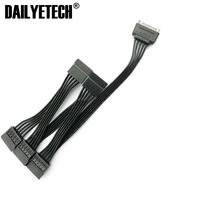 15 Pines de alimentación SATA extensión de Cable de disco duro 1 macho a 5 hembra del adaptador del divisor del disco duro Expansion Cable (60CM)