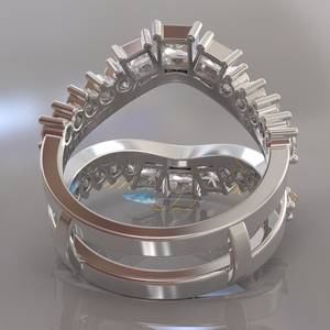 Anillo Personalizable con Aros de Diamantes, Anillo Envolvente Aggie, Anillo Envolvente de Diamantes, Anillo a Juego de Moissanita, Anillo de Eternidad, Banda de Eternidad de Diamantes - Product Image 6