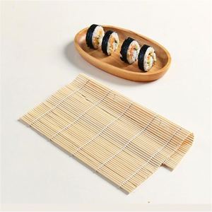 Esterilla enrollable de bambú para hacer <span class=keywords><strong>Sushi</strong></span>, utensilios de cocina, rodillos de arroz, comida japonesa, rollo de arroz, accesorios de cocina, 24x24CM - Product Image 4