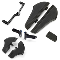 Kit de repose-pieds Rider Floorboards Defiance avec levier de vitesses talon-orteil et pédale de frein pour Harley Touring Street Glide Road King FLHX 1980-2024