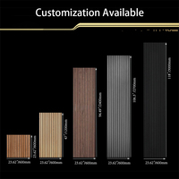 Panneau acoustique en bois moderne avec grille, en MDF de qualité E1, avec support en fibre de polyester écologique pour usage domestique